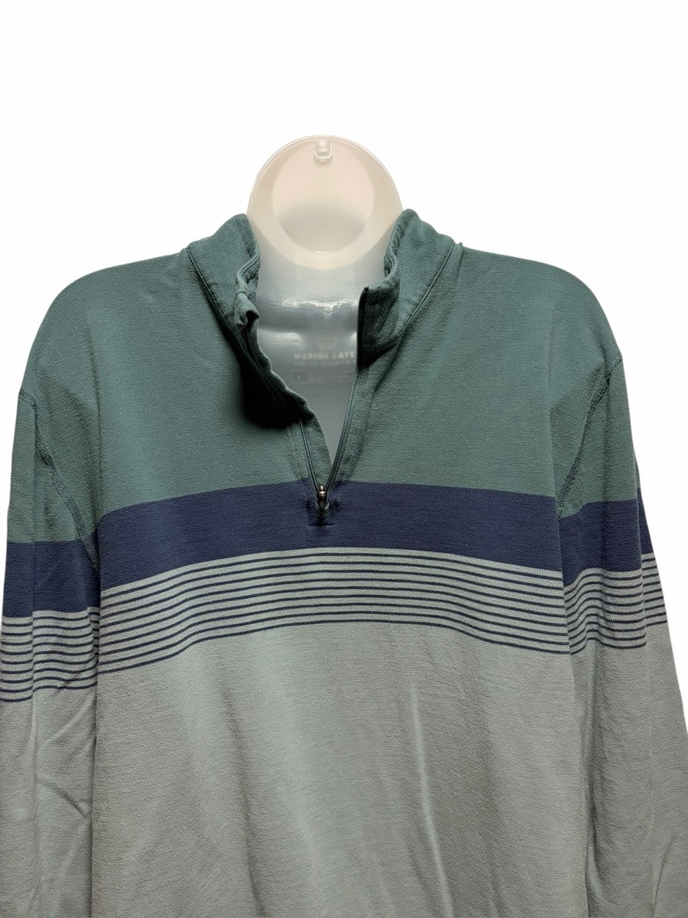 Marine Layer Midweight Air Quarter Zip Size Large - Picture 3 of 6